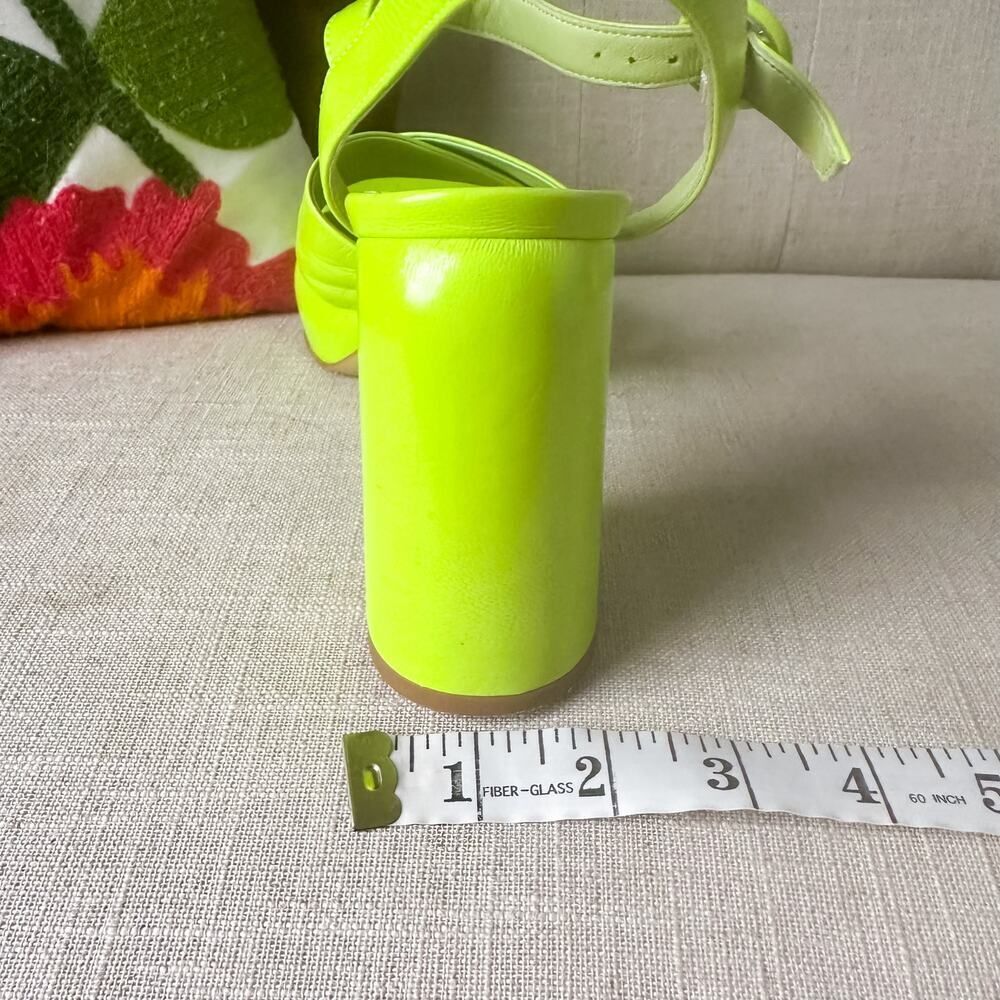 Halmanera Lime Green Leather Sandals Made in Italy Size 38.5 8 - Picture 10 of 12